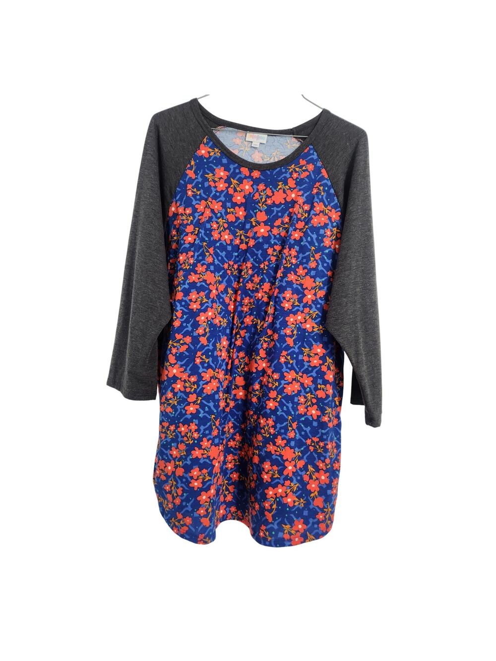 Lularoe Floral Long Sleeve Top Womens Plus Size 3X